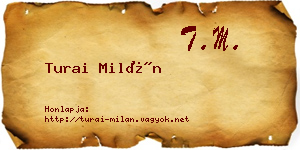 Turai Milán névjegykártya